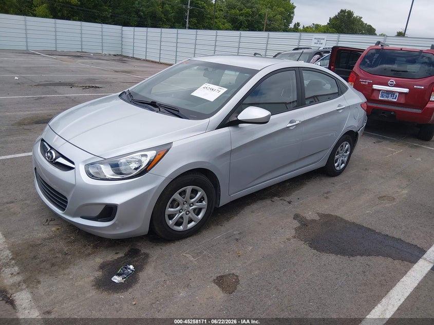 2013 Hyundai Accent VIN KMHCT4AEXDU499924 IAAI salvage auction — REAR END, Clear (Tennessee), sold $25 on 2026-07-21 (photo 2)