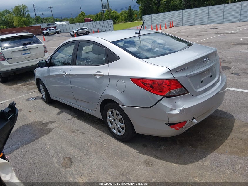 2013 Hyundai Accent VIN KMHCT4AEXDU499924 IAAI salvage auction — REAR END, Clear (Tennessee), sold $25 on 2026-07-21 (photo 3)