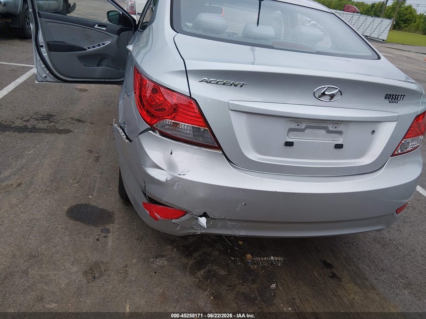 2013 Hyundai Accent VIN KMHCT4AEXDU499924 IAAI salvage auction — REAR END, Clear (Tennessee), sold $25 on 2026-07-21 (photo 6)