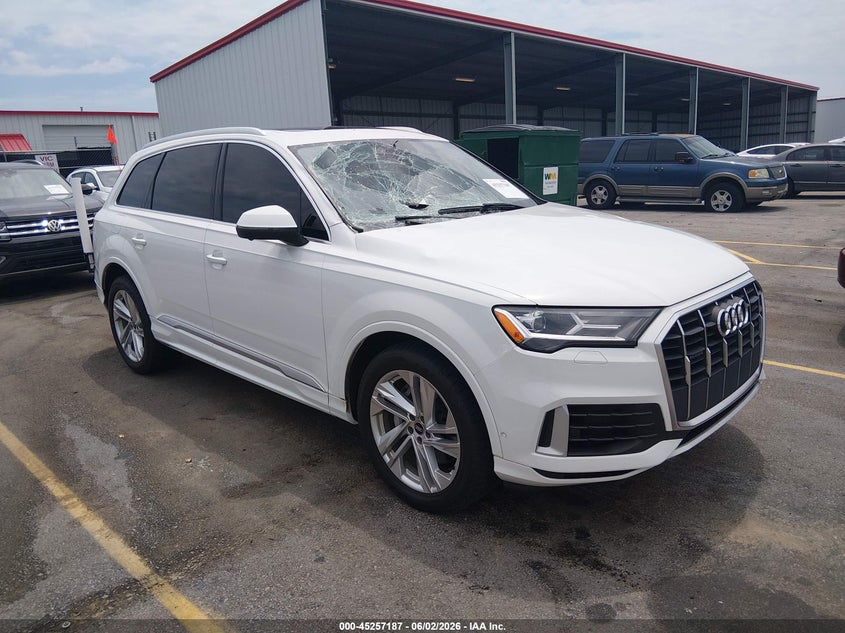 2021 Audi Q7 VIN WA1LXAF71MD019572 IAAI salvage auction — STORM DAMAGE, Salvage (South Carolina), sold $15,300 on 2026-07-08 (photo 1)