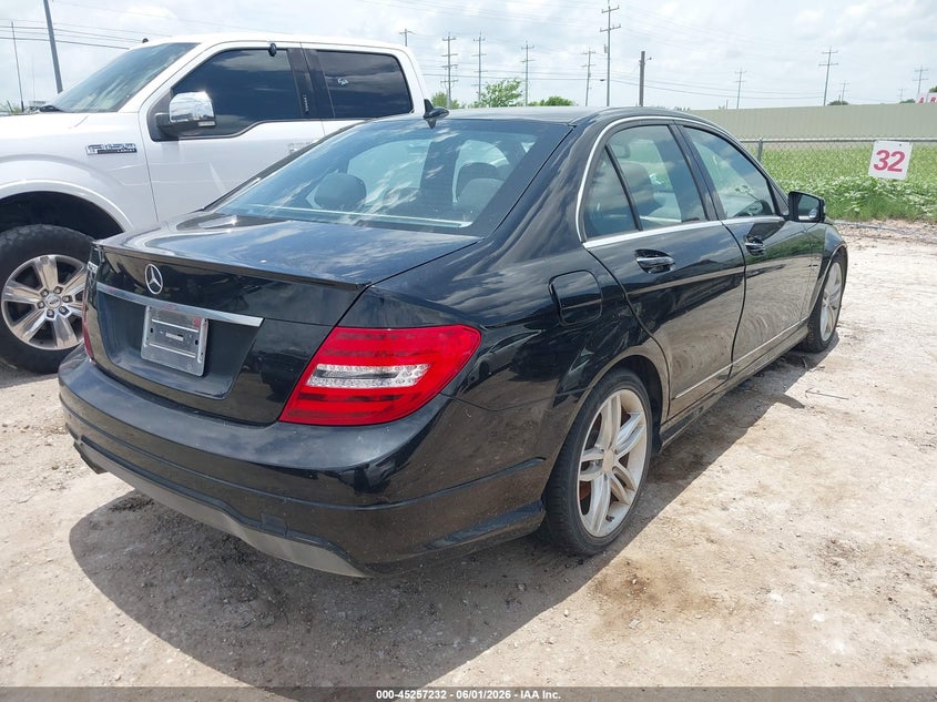 2012 Mercedes-benz VIN WDDGF4HB5CR203062 IAAI salvage auction — WATER/FLOOD, Salvage (Texas), sold $450 on 2026-08-17 (photo 4)
