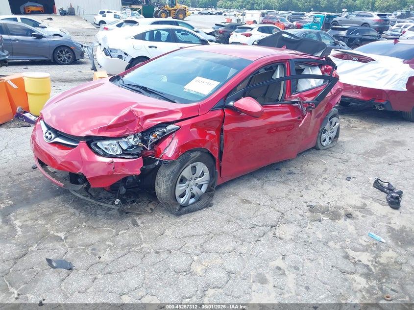 2016 Hyundai Elantra VIN KMHDH4AE4GU484944 IAAI salvage auction — FRONT & REAR, Salvage Title, sold $700 on 2026-07-08 (photo 2)