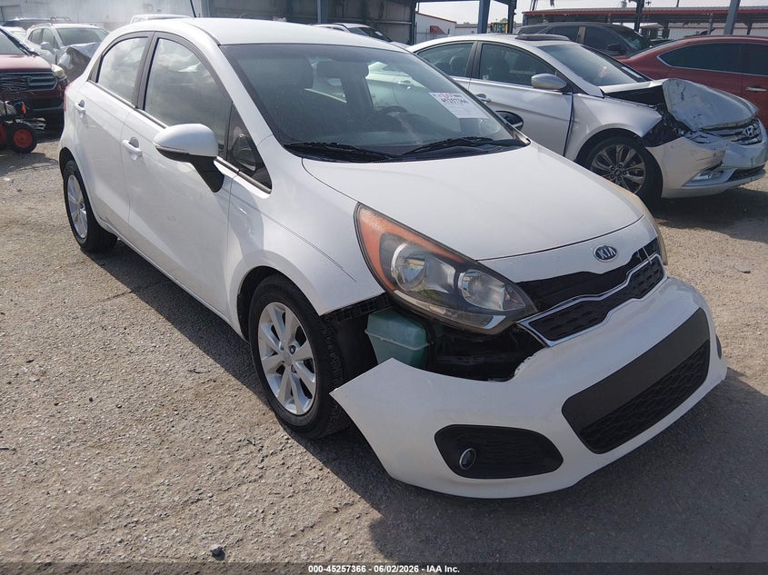 2013 Kia Rio VIN KNADN5A31D6127994 IAAI salvage auction — LEFT FRONT, Salvage Title, sold $275 on 2026-07-21 (photo 1)