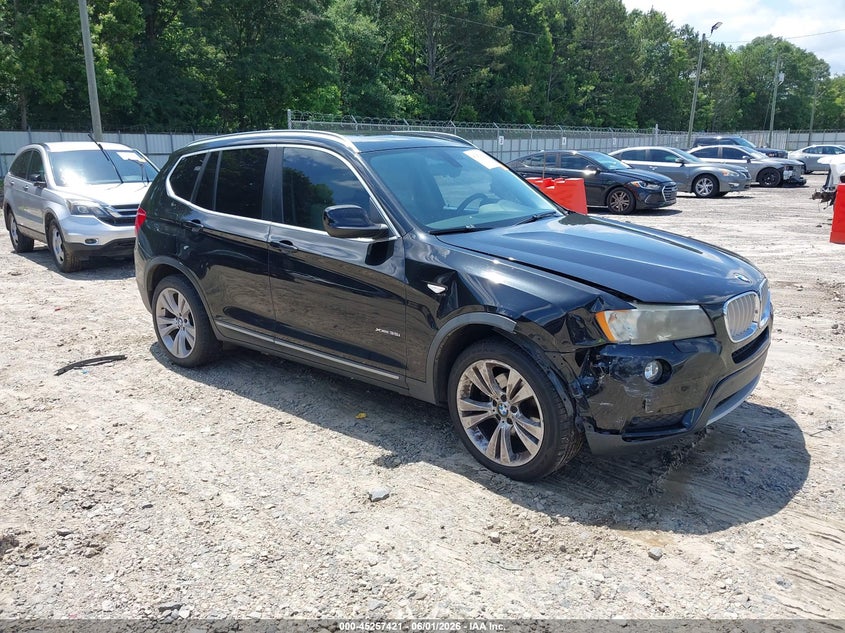 2014 BMW X3 VIN 5UXWX7C55E0E79899 IAAI salvage auction — RIGHT FRONT, Salvage Title, sold $975 on 2026-07-23 (photo 1)