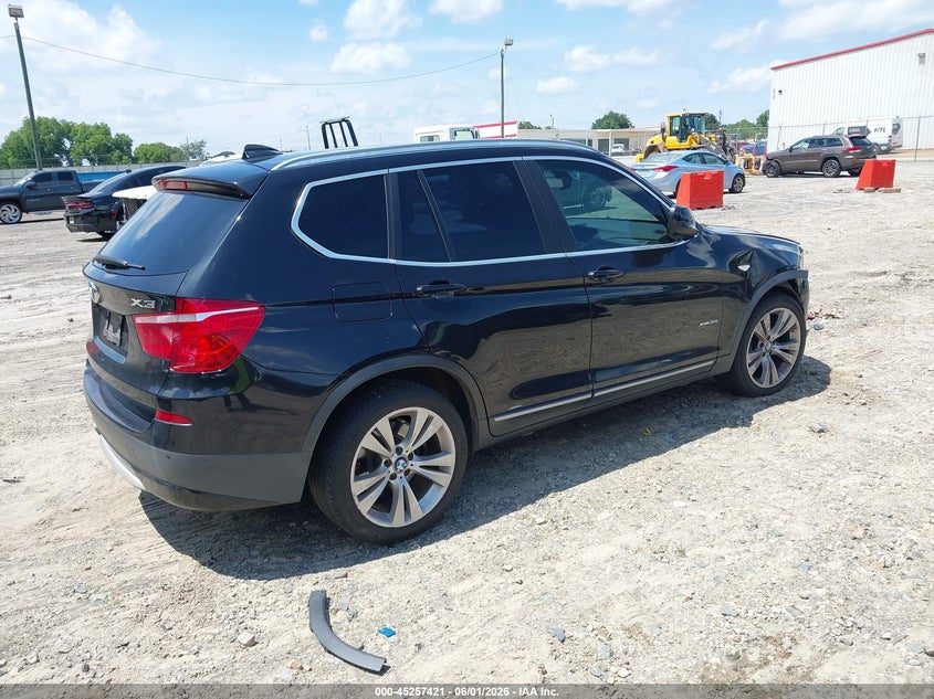 2014 BMW X3 VIN 5UXWX7C55E0E79899 IAAI salvage auction — RIGHT FRONT, Salvage Title, sold $975 on 2026-07-23 (photo 4)