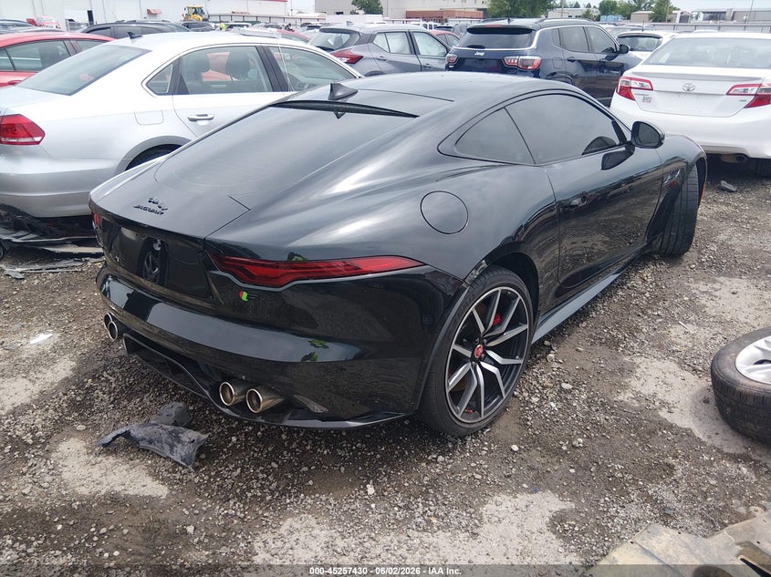 2023 Jaguar F-type VIN SAJD51FE3PCK81796 IAAI salvage auction — SIDE, Clear (Oklahoma), sold $36,800 on 2026-09-08 (photo 4)