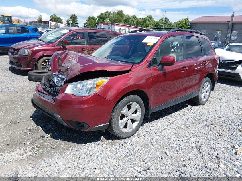 2015 Subaru Forester VIN JF2SJADC0FH824415 IAAI salvage auction — RIGHT FRONT, Salvage (West Virginia), sold $450 on 2026-07-24 (photo 2)