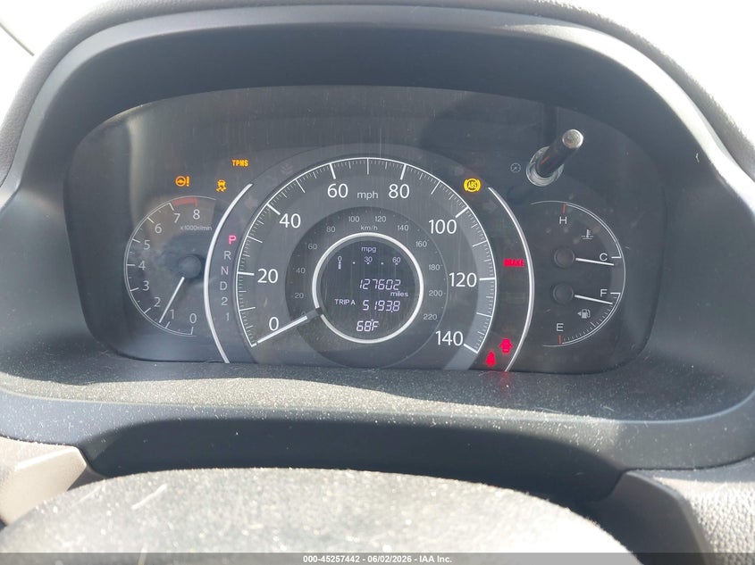 2012 Honda Cr-v VIN JHLRM4H78CC011127 IAAI salvage auction — HAIL, Salvage Title, sold $4,400 on 2026-07-13 (photo 7)