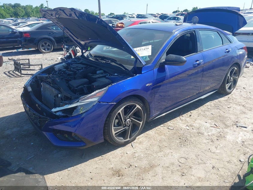 2023 Hyundai Elantra VIN KMHLR4AF0PU489611 IAAI salvage auction — FRONT END, Salvage Title, sold $3,650 on 2026-08-01 (photo 2)