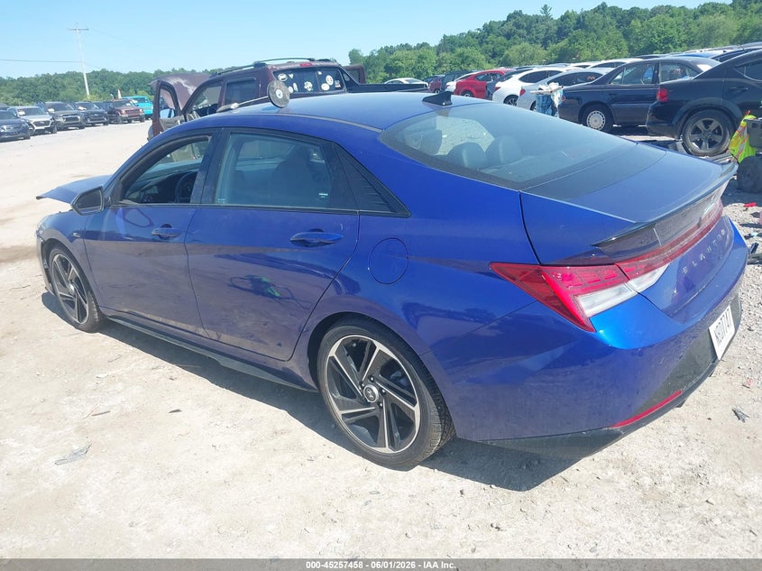2023 Hyundai Elantra VIN KMHLR4AF0PU489611 IAAI salvage auction — FRONT END, Salvage Title, sold $3,650 on 2026-08-01 (photo 3)