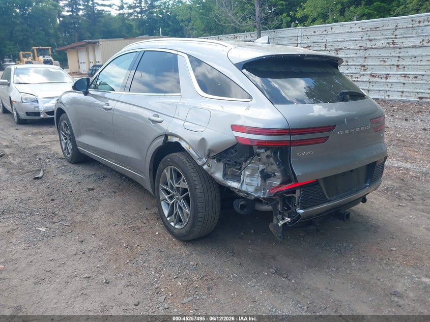 2022 Genesis Gv70 VIN KMUMADTB2NU045781 IAAI salvage auction — REAR END, Salvage (Massachusetts), sold $12,300 on 2026-07-08 (photo 3)