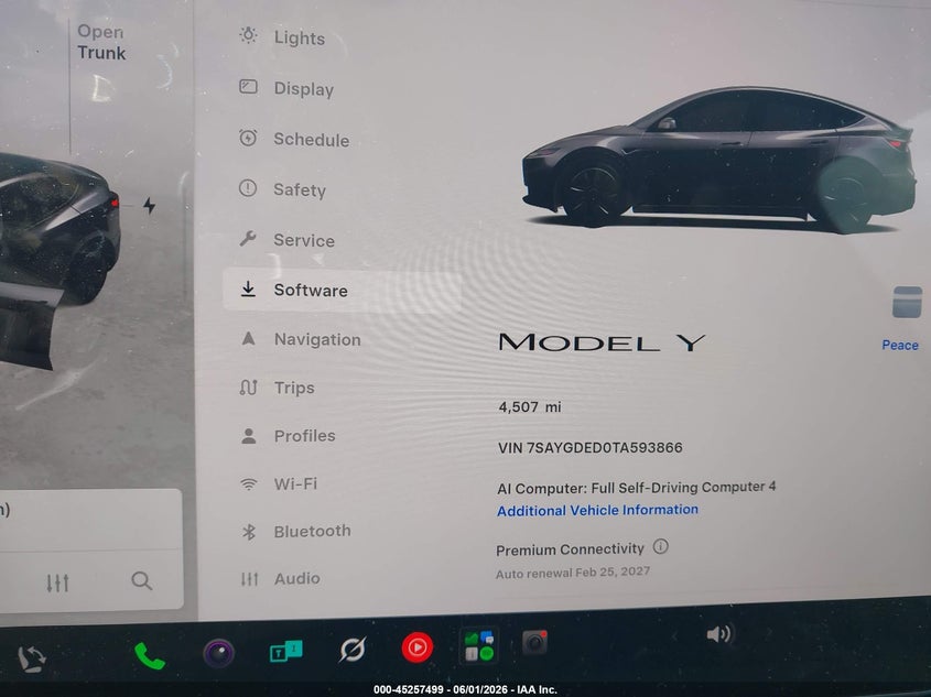 2026 Tesla Model y VIN 7SAYGDED0TA593866 IAAI salvage auction — REAR END, Salvage Title, sold $17,350 on 2026-07-23 (photo 7)