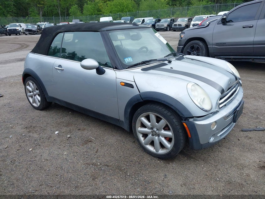 2007 Mini Cooper VIN WMWRF335X7TF67307 IAAI salvage auction — FRONT & REAR, Salvage (Massachusetts), sold $400 on 2026-07-10 (photo 1)