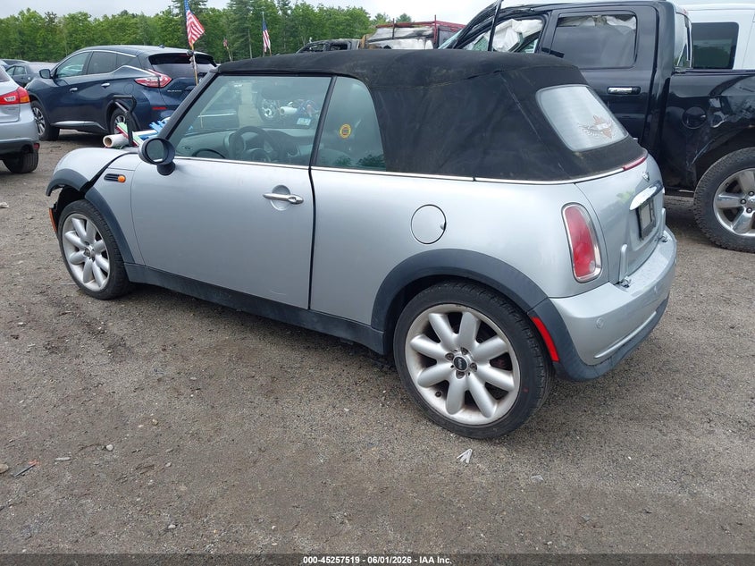 2007 Mini Cooper VIN WMWRF335X7TF67307 IAAI salvage auction — FRONT & REAR, Salvage (Massachusetts), sold $400 on 2026-07-10 (photo 3)