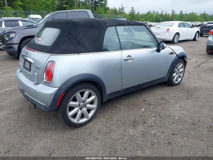 2007 Mini Cooper VIN WMWRF335X7TF67307 IAAI salvage auction — FRONT & REAR, Salvage (Massachusetts), sold $400 on 2026-07-10 (photo 4)