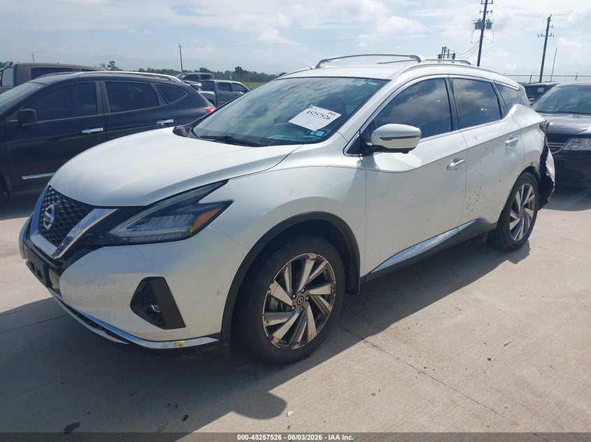 2020 Nissan Murano VIN 5N1AZ2CJ7LN134596 IAAI salvage auction — LEFT REAR, Original (Texas), sold $8,675 on 2026-08-14 (photo 2)