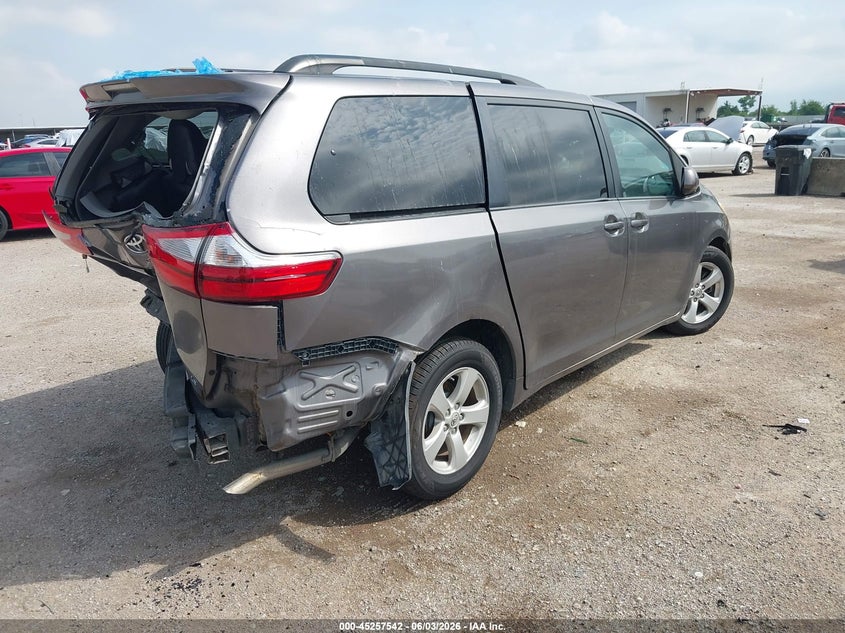 2015 Toyota Sienna VIN 5TDKK3DC6FS611861 IAAI salvage auction — REAR END, Salvage Title, sold $1,800 on 2026-07-08 (photo 4)