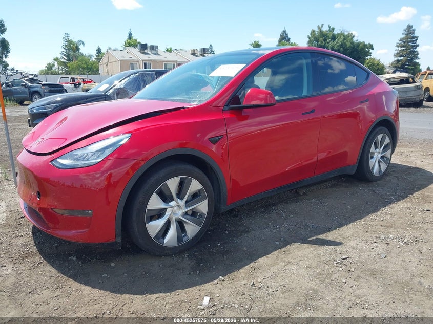 2021 Tesla Model y VIN 5YJYGDEE5MF277177 IAAI salvage auction — FRONT END, Salvage Title, sold $8,000 on 2026-07-10 (photo 2)