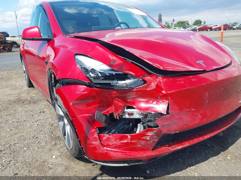 2021 Tesla Model y VIN 5YJYGDEE5MF277177 IAAI salvage auction — FRONT END, Salvage Title, sold $8,000 on 2026-07-10 (photo 6)