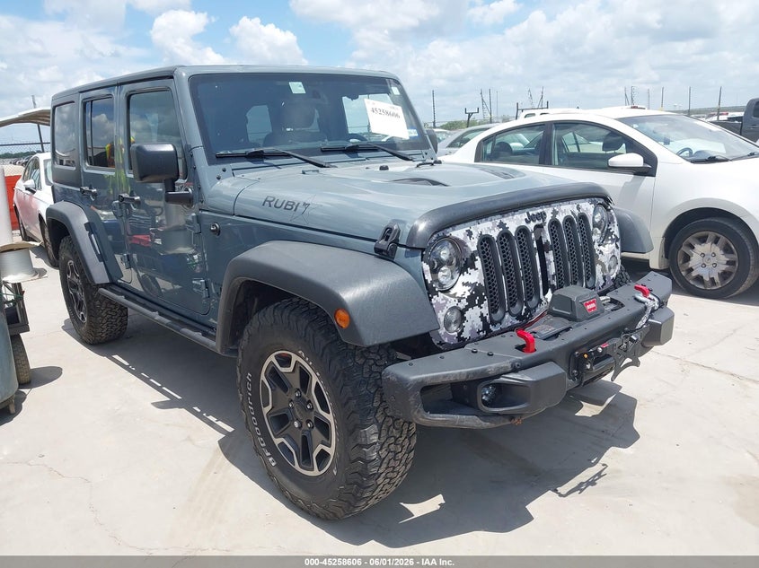 2015 Jeep Wrangler / VIN 1C4HJWFG5FL648240 IAAI salvage auction — LEFT REAR, Salvage Title, sold $7,700 on 2026-07-28 (photo 1)