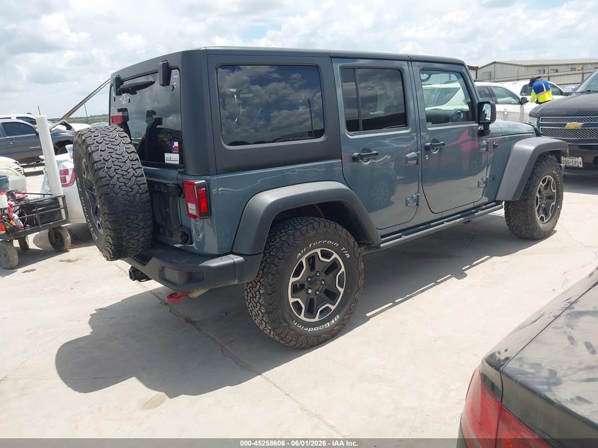 2015 Jeep Wrangler / VIN 1C4HJWFG5FL648240 IAAI salvage auction — LEFT REAR, Salvage Title, sold $7,700 on 2026-07-28 (photo 4)