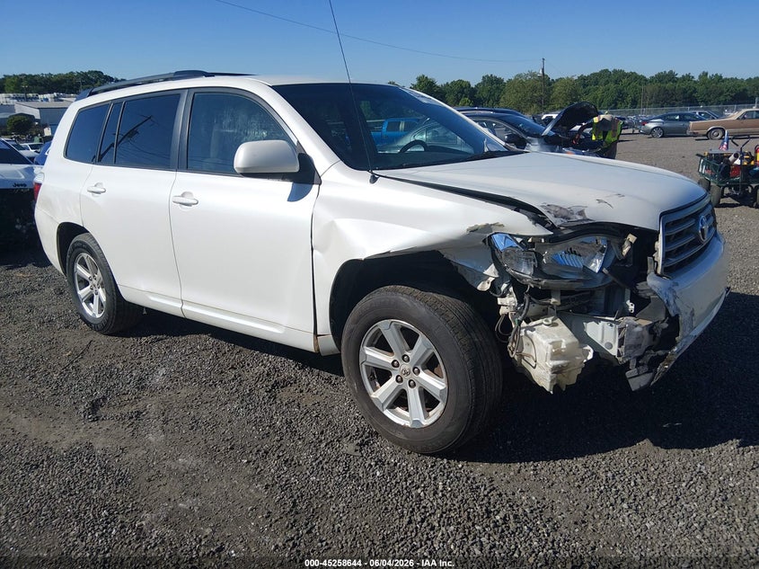2010 Toyota Highlander VIN 5TDZK3EH9AS004550 IAAI salvage auction — RIGHT FRONT, Salvage (South Carolina), sold $450 on 2026-07-28 (photo 1)