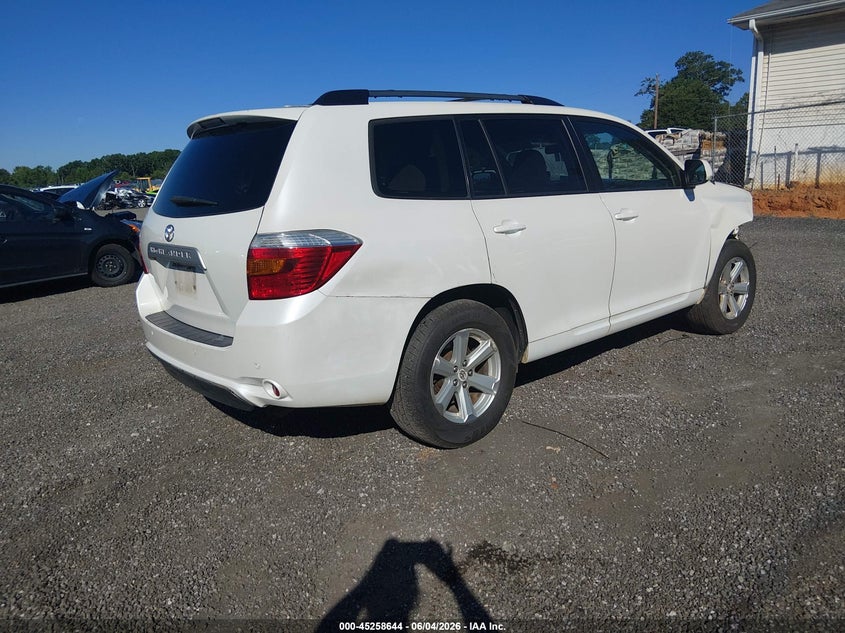 2010 Toyota Highlander VIN 5TDZK3EH9AS004550 IAAI salvage auction — RIGHT FRONT, Salvage (South Carolina), sold $450 on 2026-07-28 (photo 4)