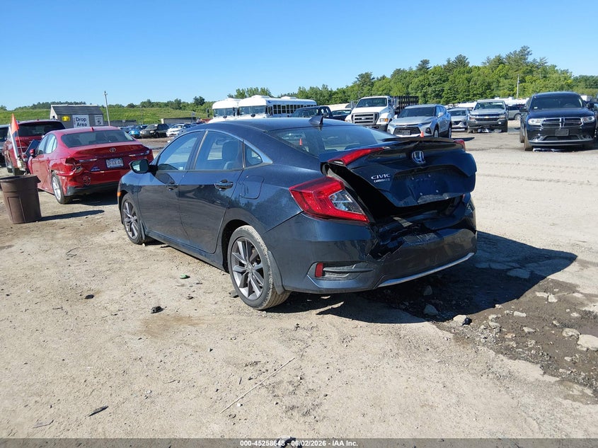 2020 Honda Civic VIN 19XFC1F37LE214181 IAAI salvage auction — REAR END, Salvage Title, sold $5,200 on 2026-07-12 (photo 3)