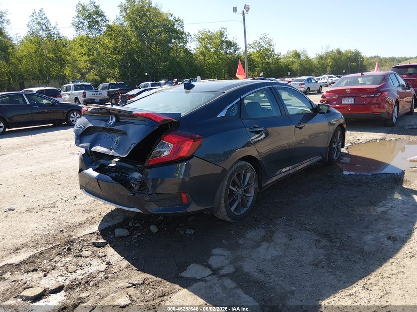 2020 Honda Civic VIN 19XFC1F37LE214181 IAAI salvage auction — REAR END, Salvage Title, sold $5,200 on 2026-07-12 (photo 4)