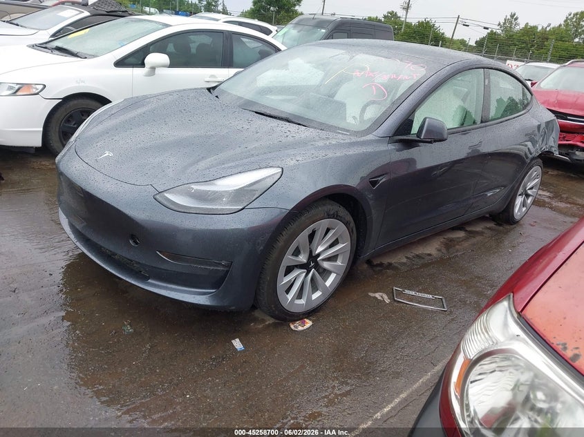 2023 Tesla Model 3 VIN 5YJ3E1EB1PF712270 IAAI salvage auction — REAR END, Salvage (North Carolina), sold $8,550 on 2026-07-30 (photo 2)