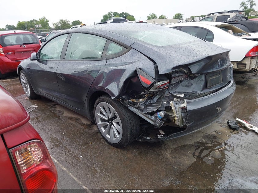 2023 Tesla Model 3 VIN 5YJ3E1EB1PF712270 IAAI salvage auction — REAR END, Salvage (North Carolina), sold $8,550 on 2026-07-30 (photo 3)