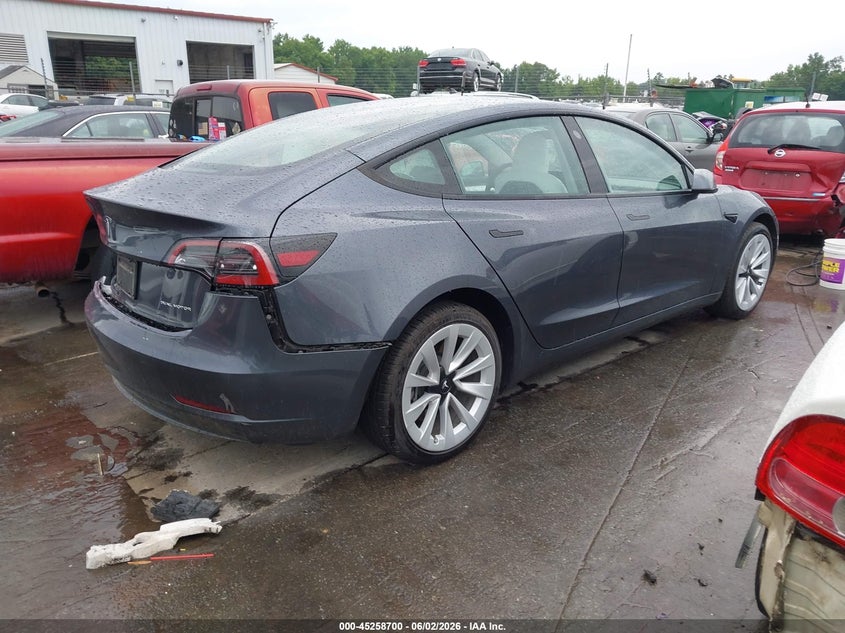 2023 Tesla Model 3 VIN 5YJ3E1EB1PF712270 IAAI salvage auction — REAR END, Salvage (North Carolina), sold $8,550 on 2026-07-30 (photo 4)
