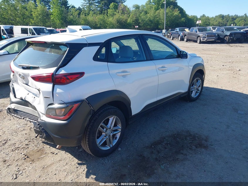 2022 Hyundai Kona VIN KM8K2CAB2NU807846 IAAI salvage auction — REAR END, Salvage (Massachusetts), sold $2,625 on 2026-07-31 (photo 4)
