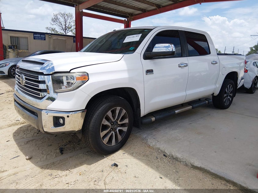 2019 Toyota Tundra VIN 5TFAY5F12KX795119 IAAI salvage auction — REAR END, Salvage Title, sold $16,700 on 2026-07-07 (photo 2)