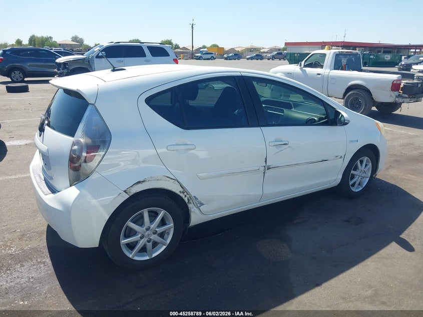2013 Toyota Prius c VIN JTDKDTB37D1042509 IAAI salvage auction — RIGHT SIDE, Salvage Title, sold $1,900 on 2026-07-07 (photo 6)