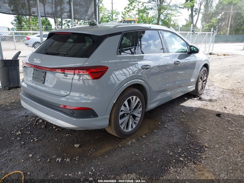 2023 Audi Q4 e-tron VIN WA1BCBFZ5PP050048 IAAI salvage auction — FRONT END, Salvage (Pennsylvania), sold $10,800 on 2026-08-05 (photo 4)