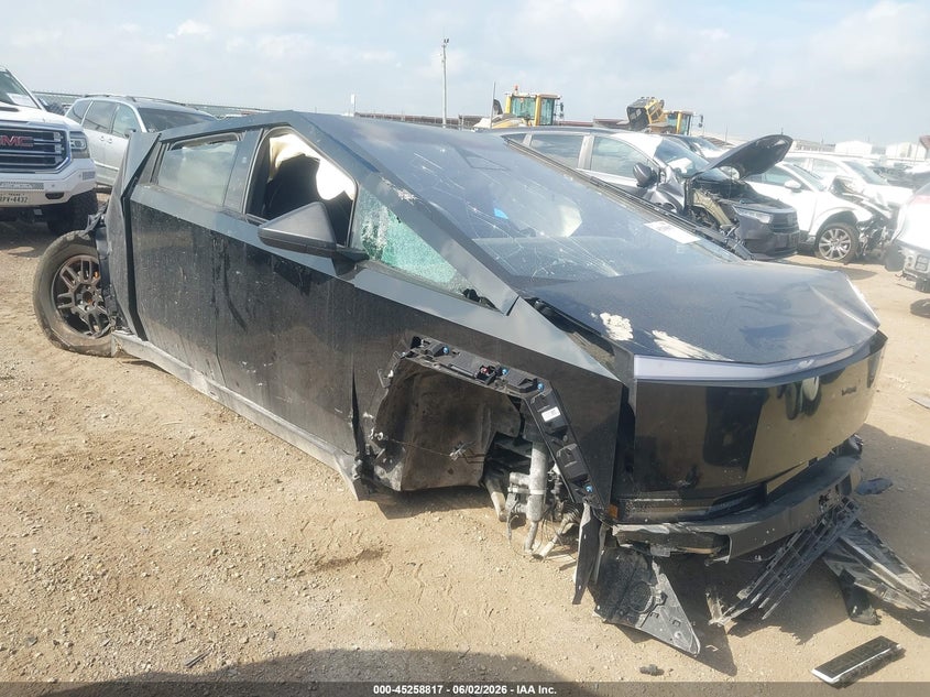 2025 Tesla Cybertruck VIN 7G2CEHED4SA076067 IAAI salvage auction — ALL OVER, Salvage Title, sold $3,550 on 2026-07-21 (photo 1)