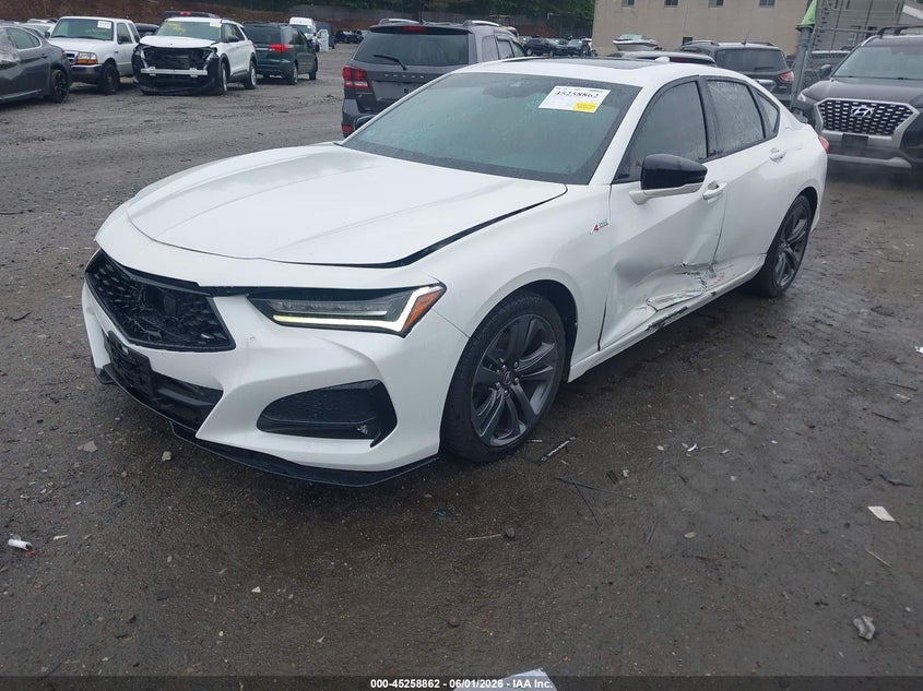 2021 Acura Tlx VIN 19UUB6F51MA002066 IAAI salvage auction — LEFT SIDE, Salvage Title, sold $10,400 on 2026-07-31 (photo 2)