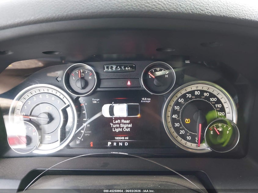 2016 Ram 1500 VIN 1C6RR7LT5GS230957 IAAI salvage auction — WATER/FLOOD, Salvage (Texas), sold $2,275 on 2026-08-12 (photo 7)