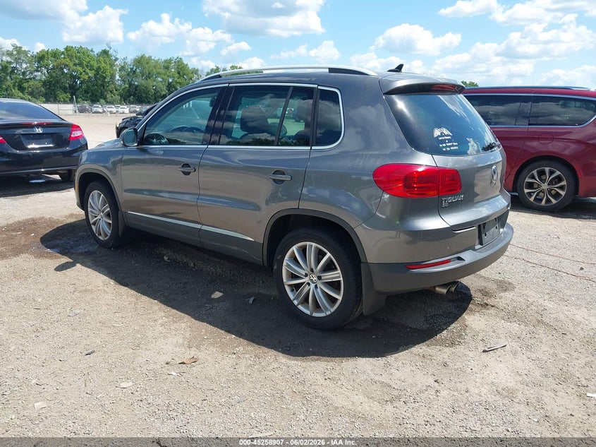 2016 Volkswagen Tiguan VIN WVGBV7AX9GW609167 IAAI salvage auction — HAIL, Salvage Title, sold $2,600 on 2026-07-13 (photo 3)