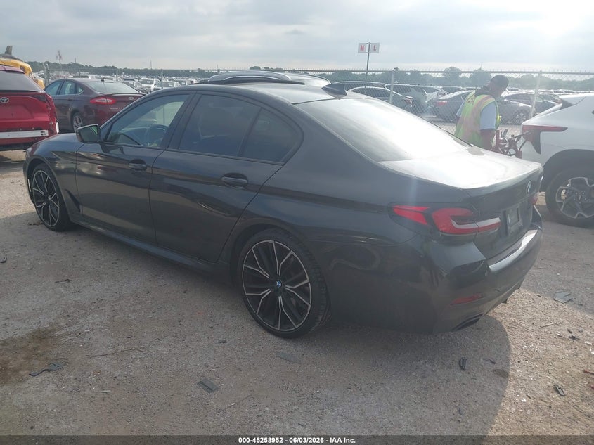 2021 BMW 5er VIN WBA53BJ03MCG07392 IAAI salvage auction — HAIL, Salvage Title, sold $21,000 on 2026-07-14 (photo 3)