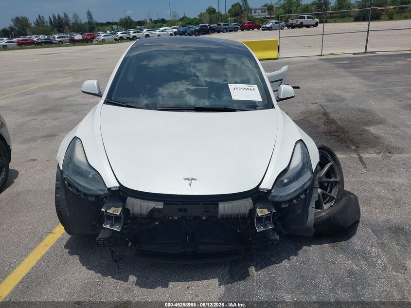 2023 Tesla Model 3 VIN 5YJ3E1EA7PF399569 IAAI salvage auction — FRONT END, Salvage Title, sold $4,400 on 2026-07-17 (photo 6)
