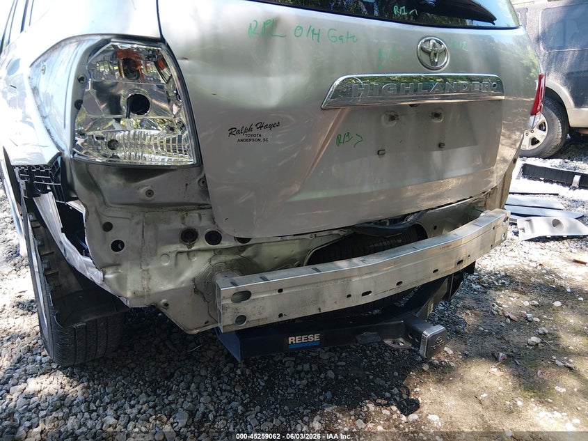 2012 Toyota Highlander VIN 5TDZA3EH7CS018064 IAAI salvage auction — REAR END, Salvage Title, sold $6,000 on 2026-07-07 (photo 6)