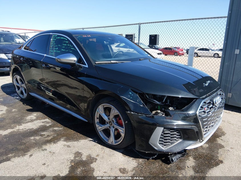 2023 Audi S3 VIN WAUH3DGY5PA030884 IAAI salvage auction — RIGHT FRONT, Original (Texas), sold $15,400 on 2026-07-29 (photo 1)
