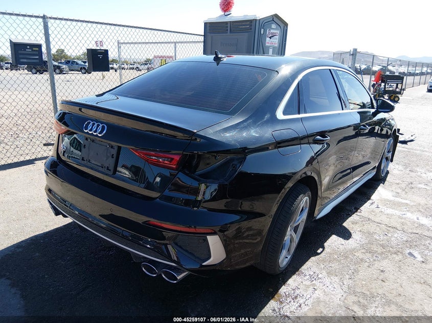 2023 Audi S3 VIN WAUH3DGY5PA030884 IAAI salvage auction — RIGHT FRONT, Original (Texas), sold $15,400 on 2026-07-29 (photo 4)