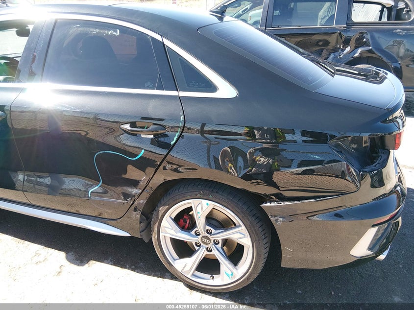 2023 Audi S3 VIN WAUH3DGY5PA030884 IAAI salvage auction — RIGHT FRONT, Original (Texas), sold $15,400 on 2026-07-29 (photo 6)