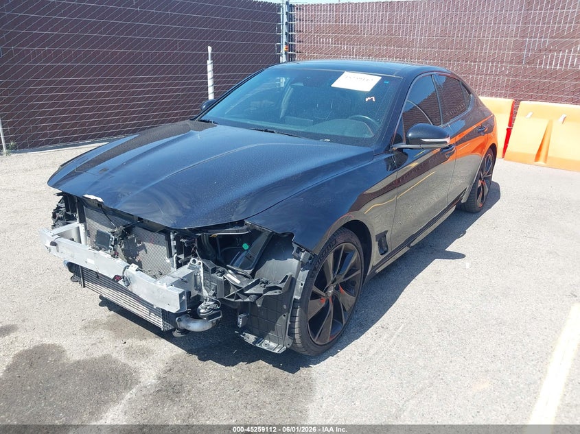 2023 Genesis G70 VIN KMTG34TA5PU115408 IAAI salvage auction — FRONT END, Salvage Title, sold $4,550 on 2026-07-10 (photo 2)