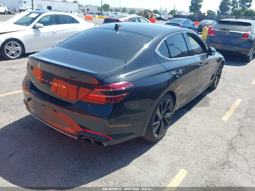 2023 Genesis G70 VIN KMTG34TA5PU115408 IAAI salvage auction — FRONT END, Salvage Title, sold $4,550 on 2026-07-10 (photo 4)