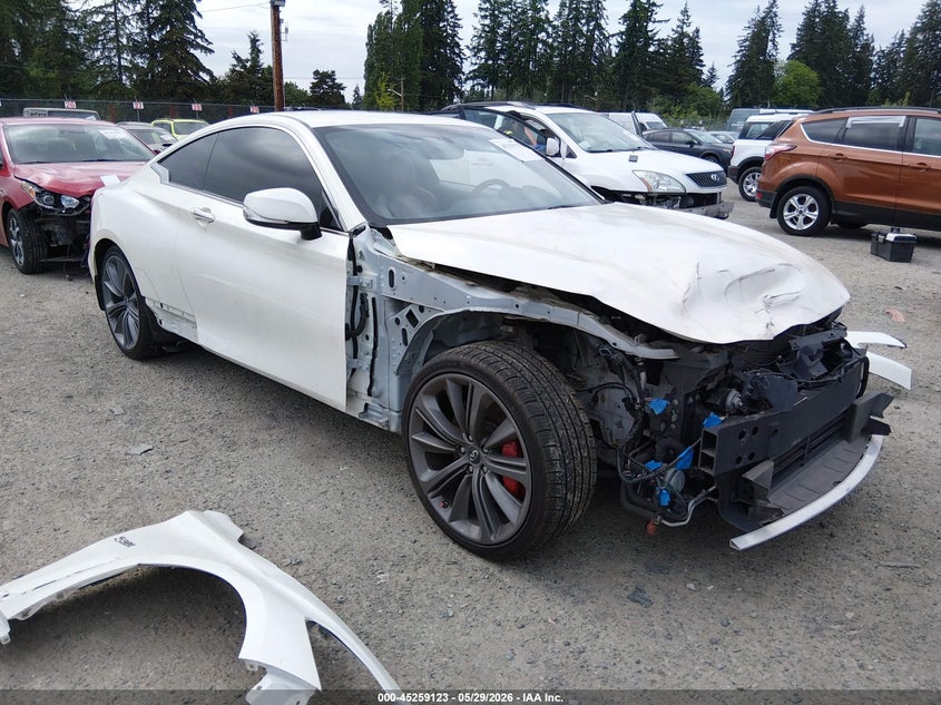 2018 Infiniti Q60 VIN JN1FV7EL2JM630283 IAAI salvage auction — NORMAL WEAR, Rebuilt-Non-Public (Washington), sold $7,550 on 2026-07-15 (photo 1)
