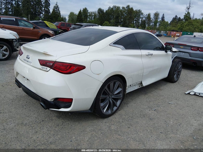 2018 Infiniti Q60 VIN JN1FV7EL2JM630283 IAAI salvage auction — NORMAL WEAR, Rebuilt-Non-Public (Washington), sold $7,550 on 2026-07-15 (photo 4)